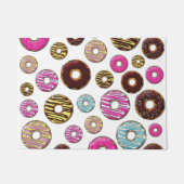 Muster von Donuts, farbenfrohe Donuts, Sprinklen Fußmatte (Vorderseite)