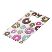 Muster von Donuts, farbenfrohe Donuts, Sprinklen Geldbeutel Flaschenöffner (Rückseite Schrägansicht)