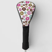 Muster von Donuts, farbenfrohe Donuts, Sprinklen Golf Headcover (Vorderseite)
