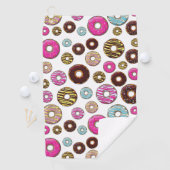 Muster von Donuts, farbenfrohe Donuts, Sprinklen Golfhandtuch (Insitu)