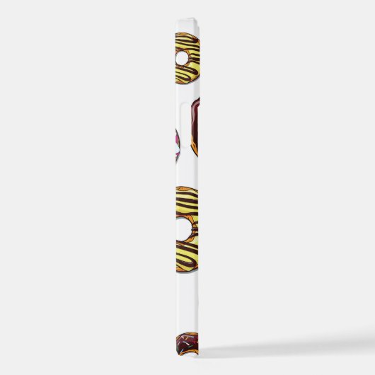 Muster von Donuts, farbenfrohe Donuts, Sprinklen iPhone Hülle (Rechte Seite)