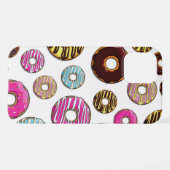 Muster von Donuts, farbenfrohe Donuts, Sprinklen iPhone Hülle (Rückseite (Horizontal))