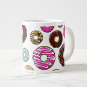 Muster von Donuts, farbenfrohe Donuts, Sprinklen Jumbo-Tasse (Vorderseite Rechts)
