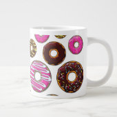Muster von Donuts, farbenfrohe Donuts, Sprinklen Jumbo-Tasse (Rechts)
