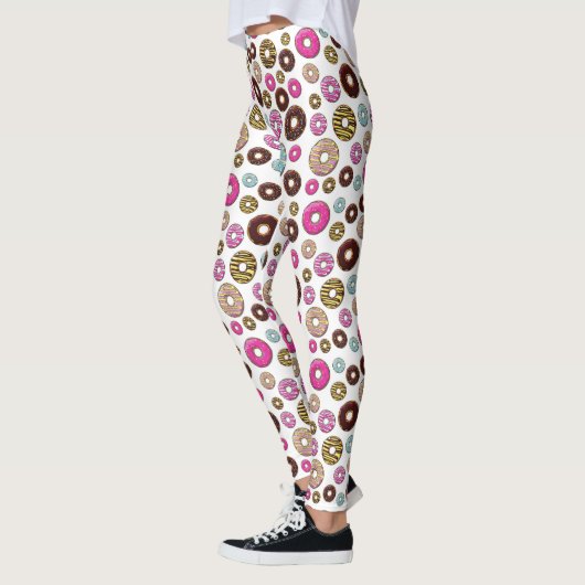 Muster von Donuts, farbenfrohe Donuts, Sprinklen Leggings (Links)