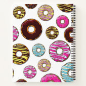 Muster von Donuts, farbenfrohe Donuts, Sprinklen Notizblock (Rückseite)