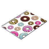 Muster von Donuts, farbenfrohe Donuts, Sprinklen Notizblock (Linke Seite)