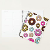 Muster von Donuts, farbenfrohe Donuts, Sprinklen Planer (Anzeige)