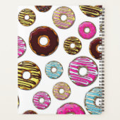 Muster von Donuts, farbenfrohe Donuts, Sprinklen Planer (Rückseite)