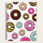 Muster von Donuts, farbenfrohe Donuts, Sprinklen Planer (Vorderseite)