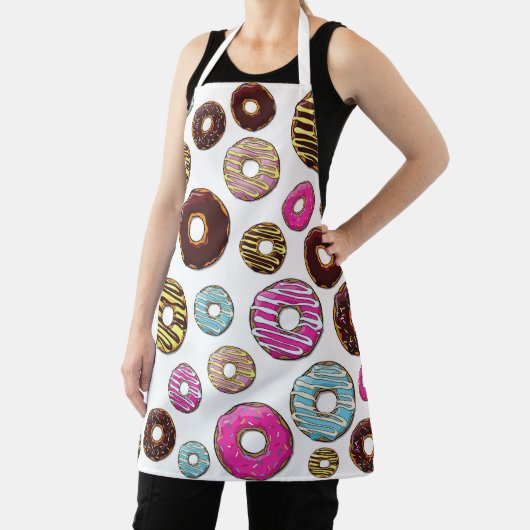 Muster von Donuts, farbenfrohe Donuts, Sprinklen Schürze (InSitu)