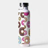 Muster von Donuts, farbenfrohe Donuts, Sprinklen Trinkflasche (Rechts)