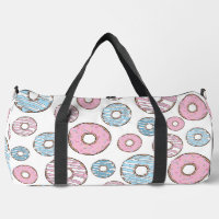 Muster von Donuts, rosa Donuts, blaue Donuts