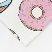 Muster von Donuts, rosa Donuts, blaue Donuts Fleecedecke (Ecke)