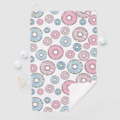 Muster von Donuts, rosa Donuts, blaue Donuts Golfhandtuch (Insitu)