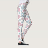 Muster von Donuts, rosa Donuts, blaue Donuts Leggings (Rechts)