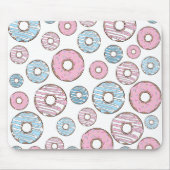 Muster von Donuts, rosa Donuts, blaue Donuts Mousepad (Vorne)