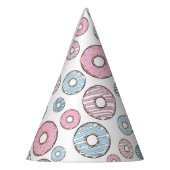 Muster von Donuts, rosa Donuts, blaue Donuts Partyhütchen (Links)