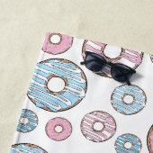 Muster von Donuts, rosa Donuts, blaue Donuts Strandtuch (Beispiel)