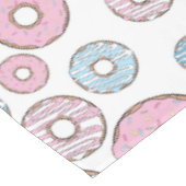 Muster von Donuts, rosa Donuts, blaue Donuts Tischdecke (Schrägansicht)