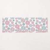 Muster von Donuts, rosa Donuts, blaue Donuts Yogamatte (Vorderseite (Horizontal))