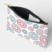 Muster von Donuts, rosa Donuts, blaue Donuts Zubehörtasche (Offen)
