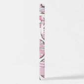 Muster von Donuts, rosa Donuts, Icing, Ihr Name iPhone Hülle (Linke Seite)