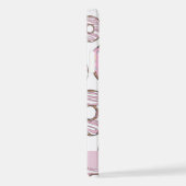 Muster von Donuts, rosa Donuts, Icing, Ihr Name iPhone Hülle (Rechte Seite)