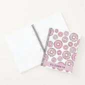 Muster von Donuts, rosa Donuts, Icing, Ihr Name Notizblock (Innenseite)