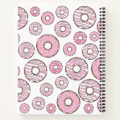 Muster von Donuts, rosa Donuts, Icing, Ihr Name Notizblock (Rückseite)