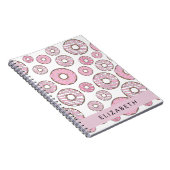 Muster von Donuts, rosa Donuts, Icing, Ihr Name Notizblock (Rechte Seite)