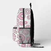 Muster von Donuts, rosa Donuts, Sprinklen Bedruckter Rucksack (Rechts)