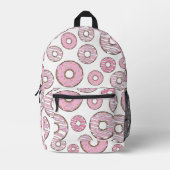 Muster von Donuts, rosa Donuts, Sprinklen Bedruckter Rucksack (Vorderseite)