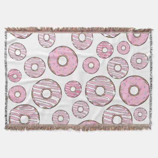 Muster von Donuts, rosa Donuts, Sprinklen Decke (Vorderseite)