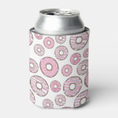 Muster von Donuts, rosa Donuts, Sprinklen Dosenkühler (Kanne Vorderseite)