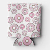 Muster von Donuts, rosa Donuts, Sprinklen Dosenkühler (Vorderseite)