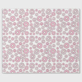 Muster von Donuts, rosa Donuts, Sprinklen Geschenkpapier (Flach)