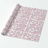 Muster von Donuts, rosa Donuts, Sprinklen Geschenkpapier (Ungerollt)