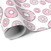 Muster von Donuts, rosa Donuts, Sprinklen Geschenkpapier (Rolleneckpunkt)