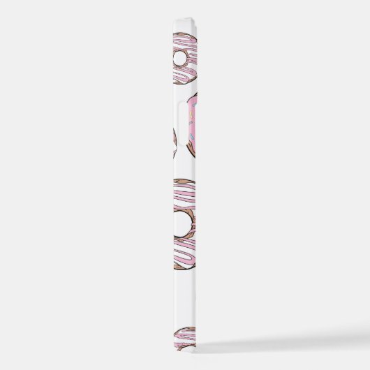 Muster von Donuts, rosa Donuts, Sprinklen iPhone Hülle (Rechte Seite)