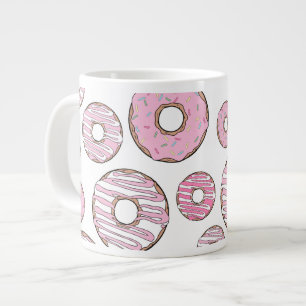 Muster von Donuts, rosa Donuts, Sprinklen Jumbo-Tasse