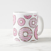 Muster von Donuts, rosa Donuts, Sprinklen Jumbo-Tasse (Vorderseite Rechts)