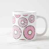 Muster von Donuts, rosa Donuts, Sprinklen Jumbo-Tasse (Rechts)