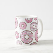 Muster von Donuts, rosa Donuts, Sprinklen Kaffeetasse (VorderseiteRechts)