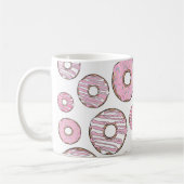 Muster von Donuts, rosa Donuts, Sprinklen Kaffeetasse (Links)