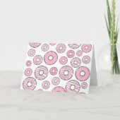 Muster von Donuts, rosa Donuts, Sprinklen Karte (Vorderseite)