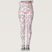 Muster von Donuts, rosa Donuts, Sprinklen Leggings (Vorderseite)