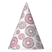 Muster von Donuts, rosa Donuts, Sprinklen Partyhütchen (Links)