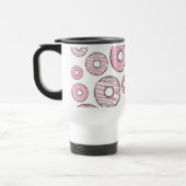 Muster von Donuts, rosa Donuts, Sprinklen Reisebecher (Links)