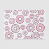Muster von Donuts, rosa Donuts, Sprinklen Seidenpapier (Vorderseite)